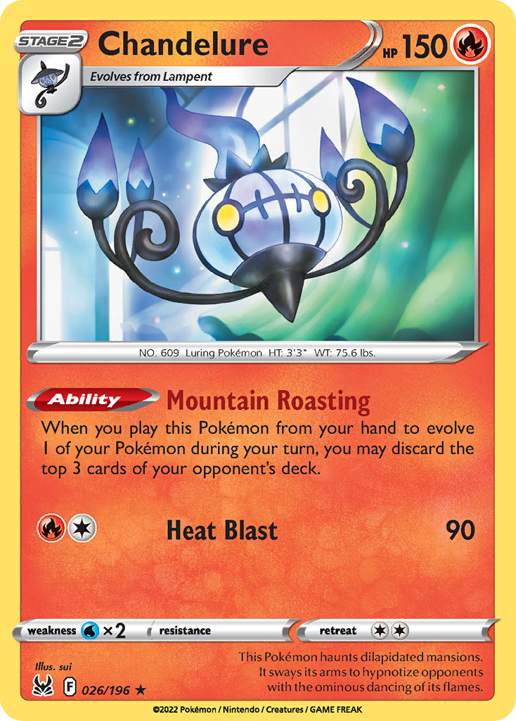 Chandelure – Lost Origin 026/196 Pokémon card