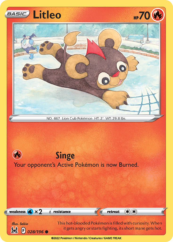 Litleo – Lost Origin 028/196 Pokémon card