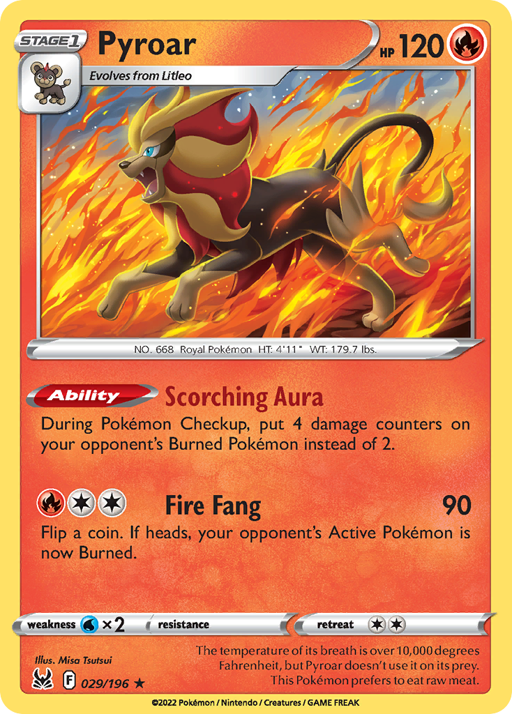 Pyroar – Lost Origin 029/196 Pokémon card
