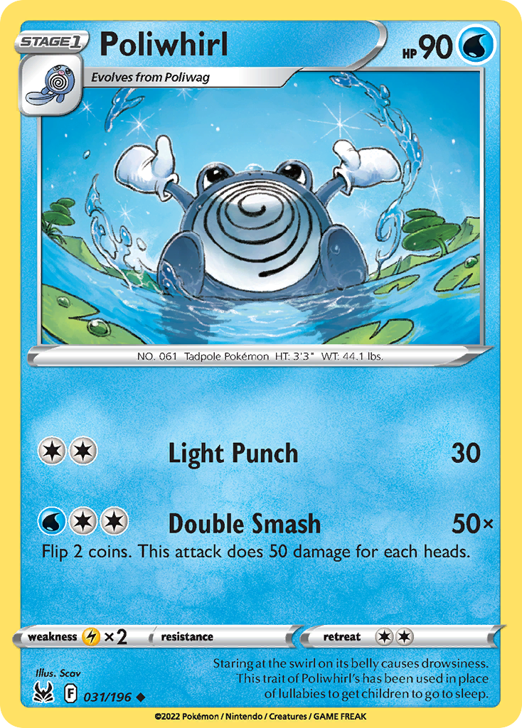 Poliwhirl – Lost Origin 031/196 Pokémon card