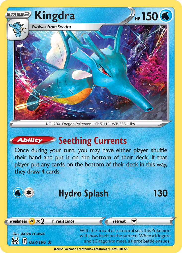 Kingdra – Lost Origin 037/196 Pokémon card