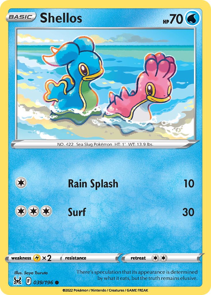 Shellos – Lost Origin 039/196 Pokémon card