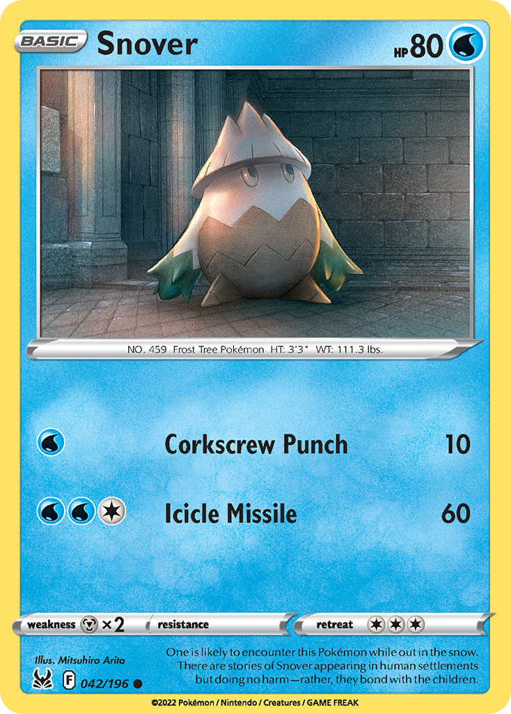 Snover – Lost Origin 042/196 Pokémon card