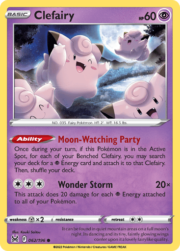 Clefairy - Lost Origin 62