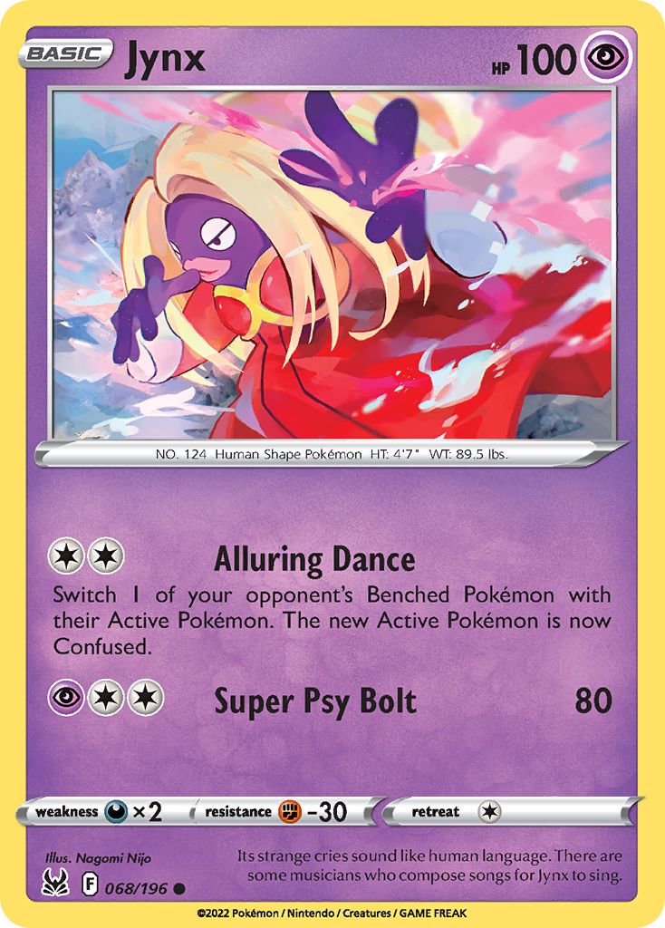 Jynx – Lost Origin 068/196 Pokémon card
