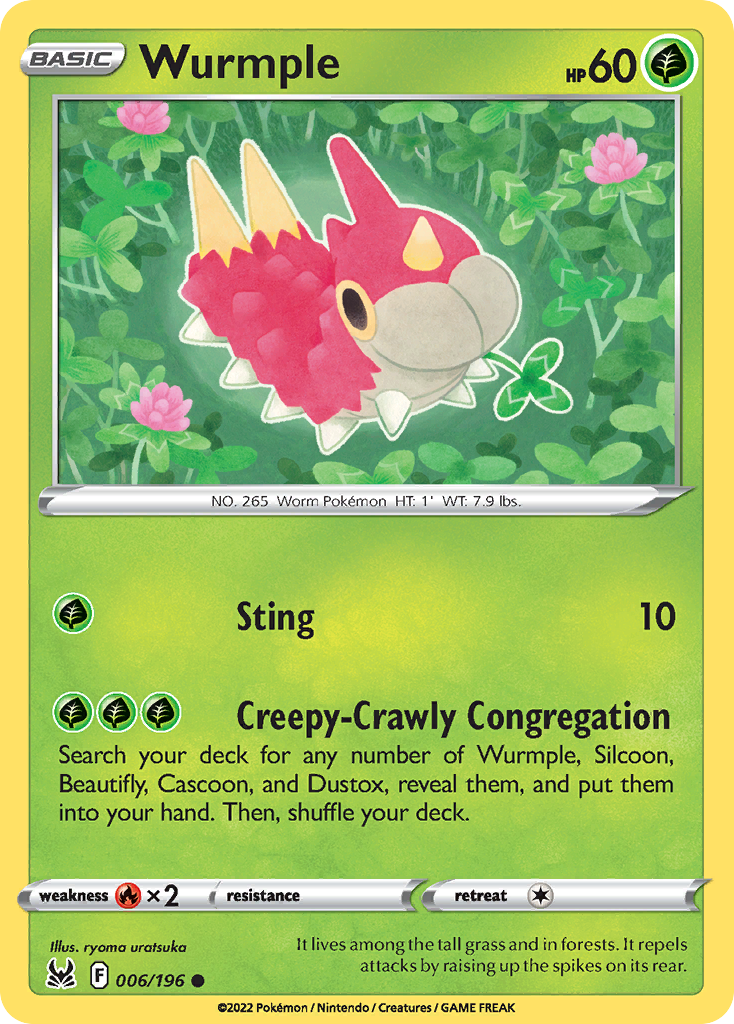 Wurmple – Lost Origin 006/196 Pokémon card