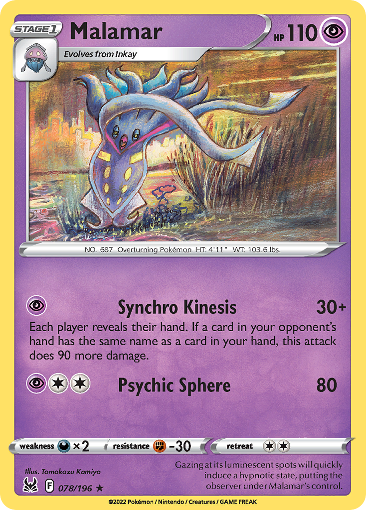 Malamar – Lost Origin 078/196 Pokémon card