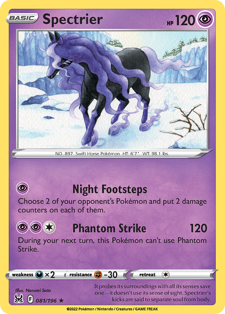 Spectrier – Lost Origin 081/196 Pokémon card