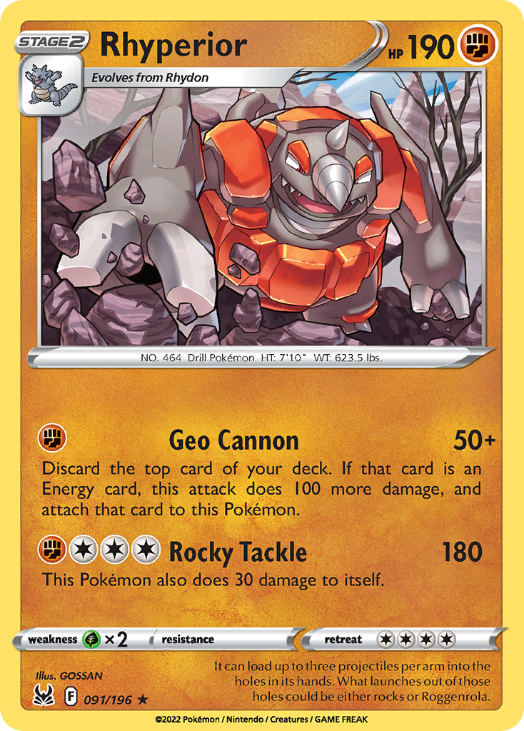 Rhyperior – Lost Origin 091/196 Pokémon card