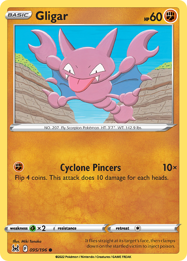 Gligar – Lost Origin 095/196 Pokémon card