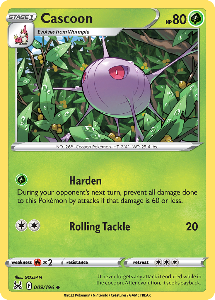 Cascoon – Lost Origin 009/196 Pokémon card