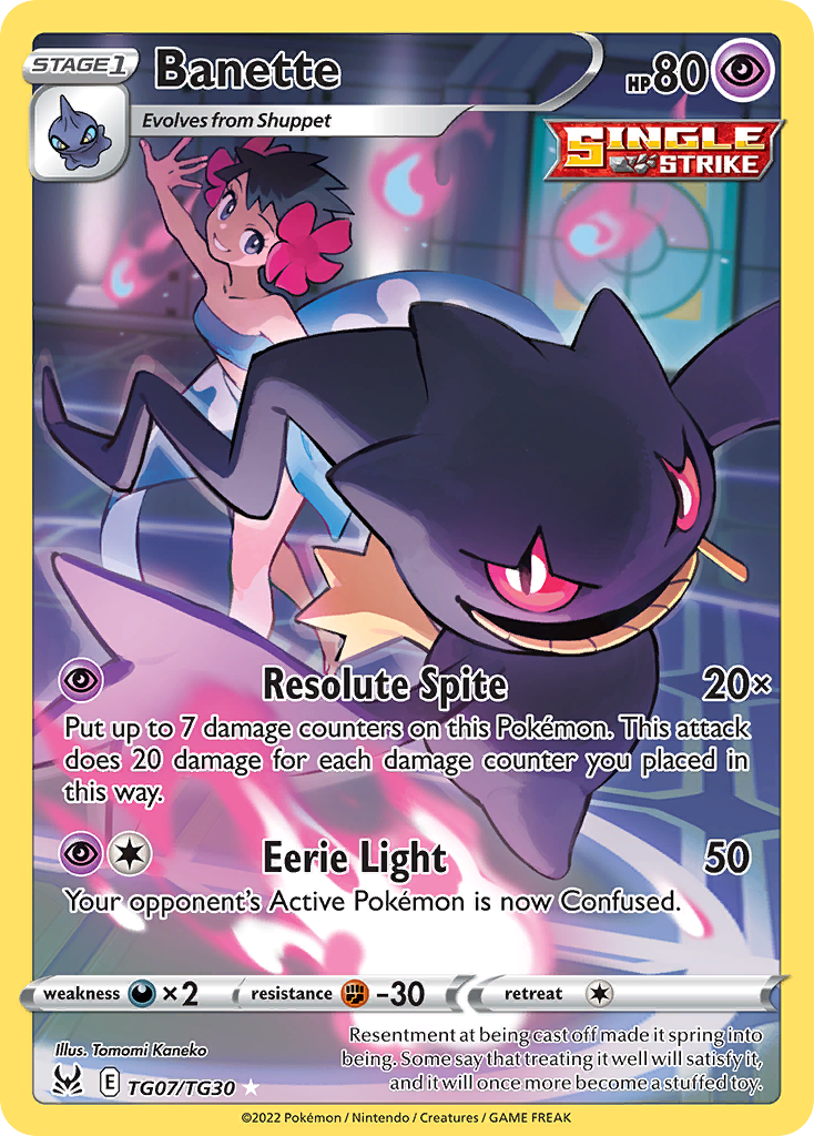 Banette – Lost Origin Trainer Gallery TG07/TG30 Pokémon card