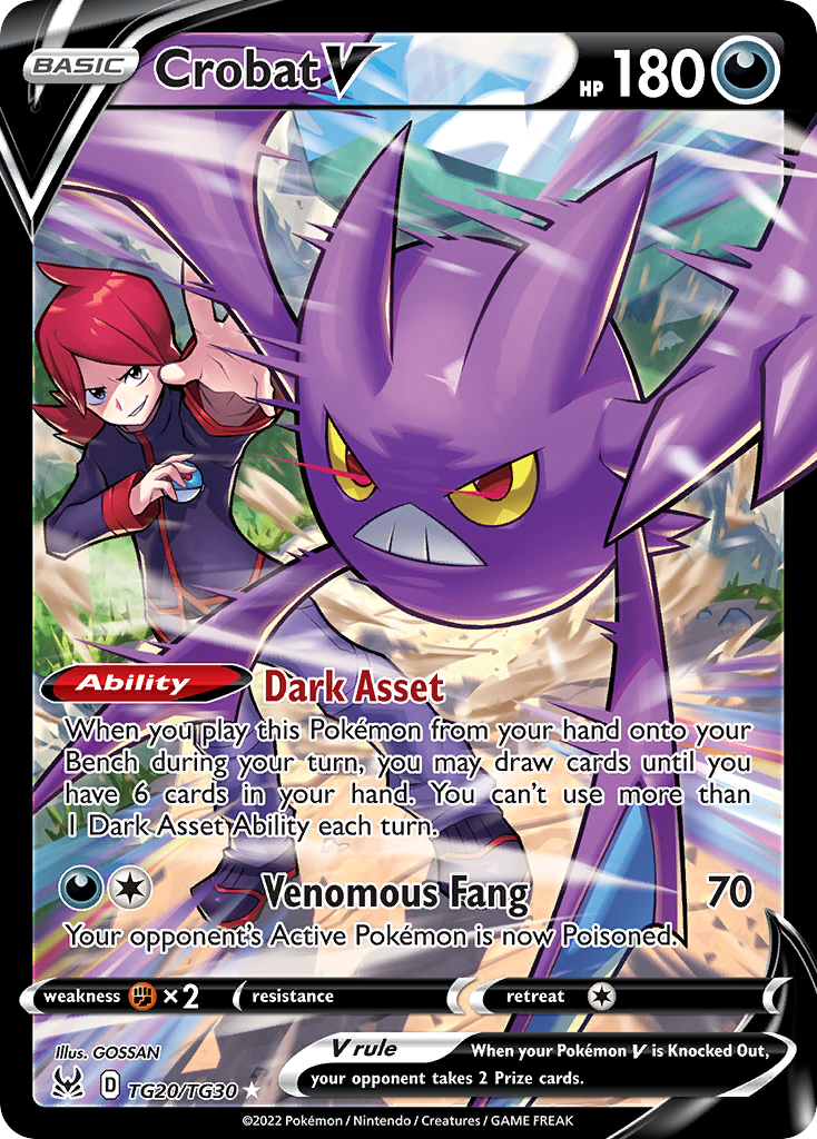 Crobat V – Lost Origin Trainer Gallery TG20/TG30 Pokémon card