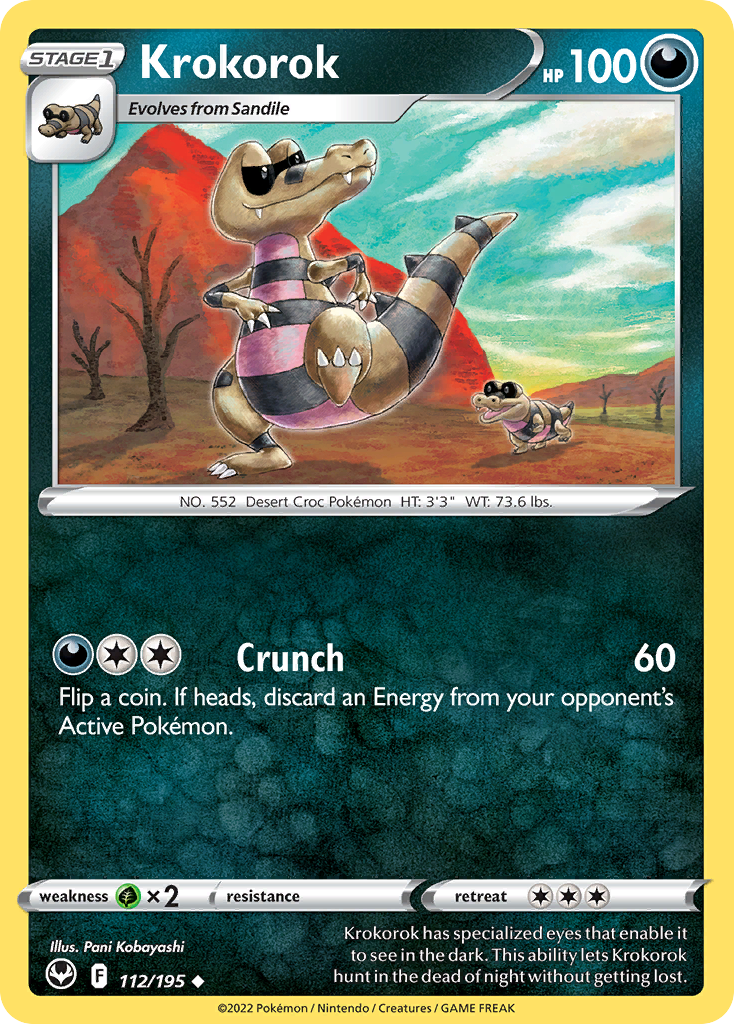 Krokorok – Silver Tempest 112/195 Pokémon card