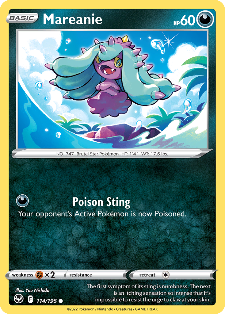 Mareanie – Silver Tempest 114/195 Pokémon card