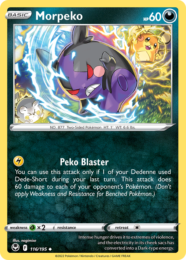 Morpeko – Silver Tempest 116/195 Pokémon card