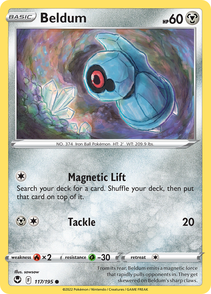 Beldum – Silver Tempest 117/195 Pokémon card