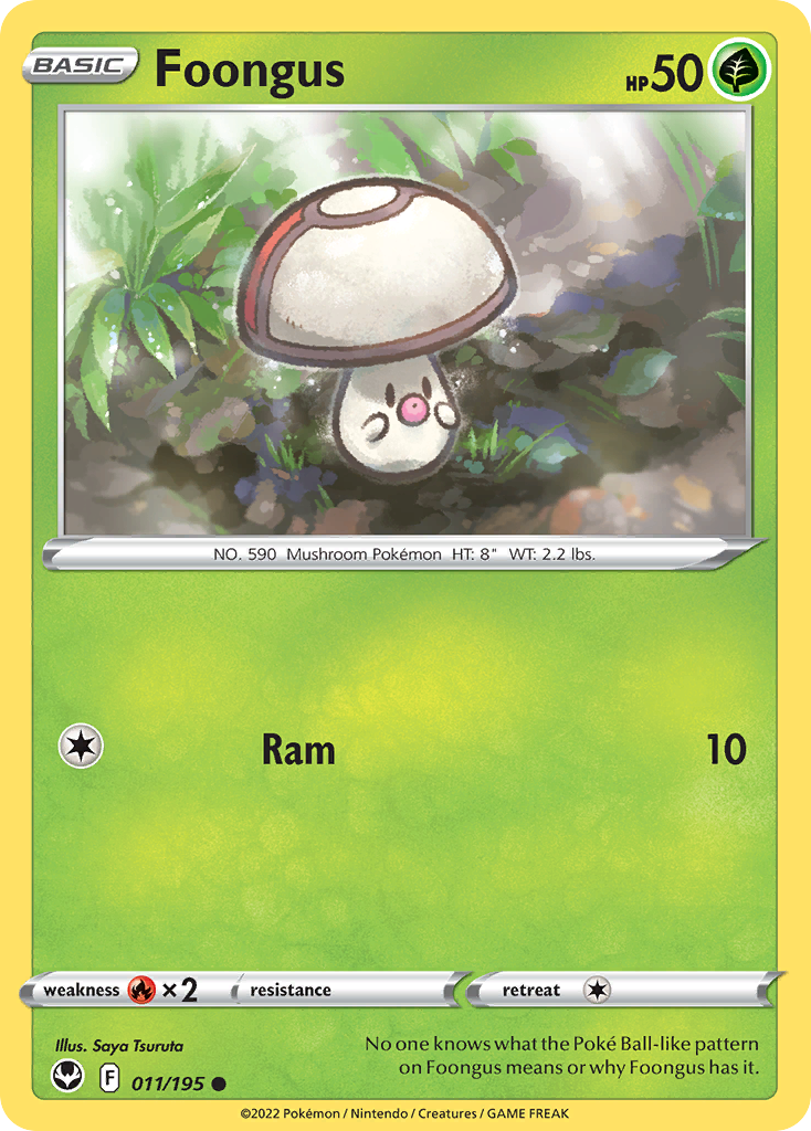 Foongus – Silver Tempest 011/195 Pokémon card