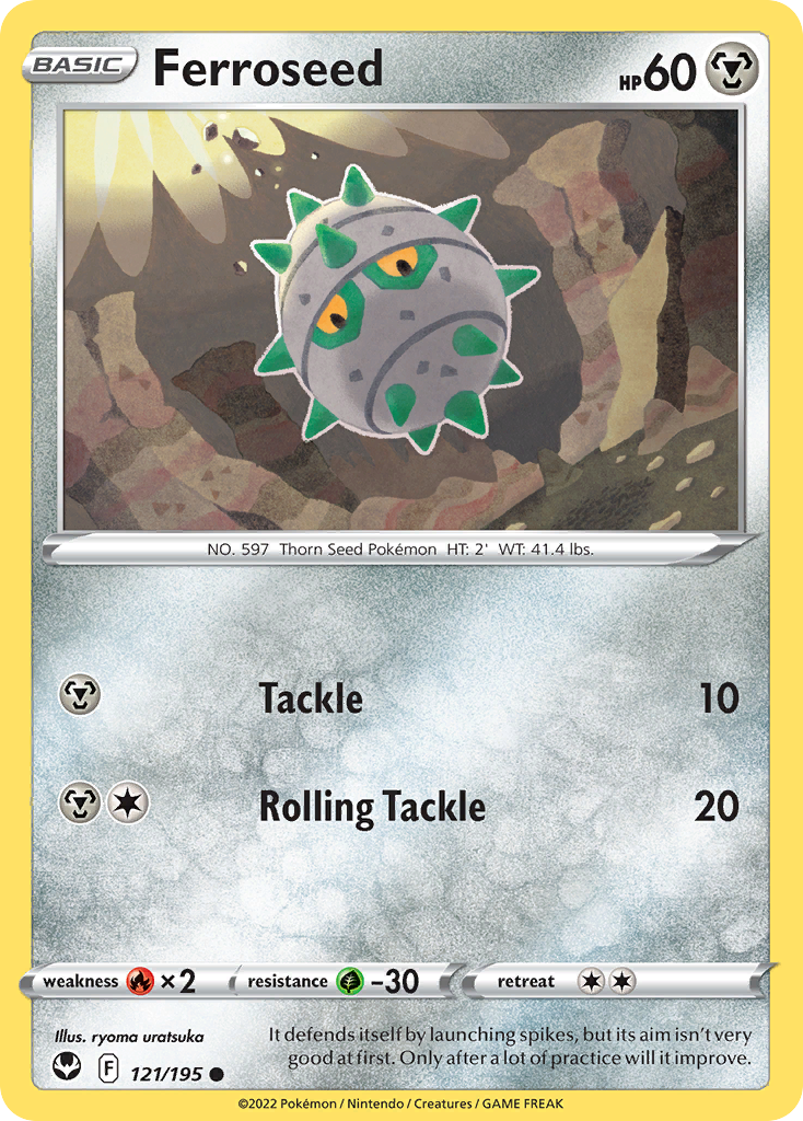 Ferroseed – Silver Tempest 121/195 Pokémon card