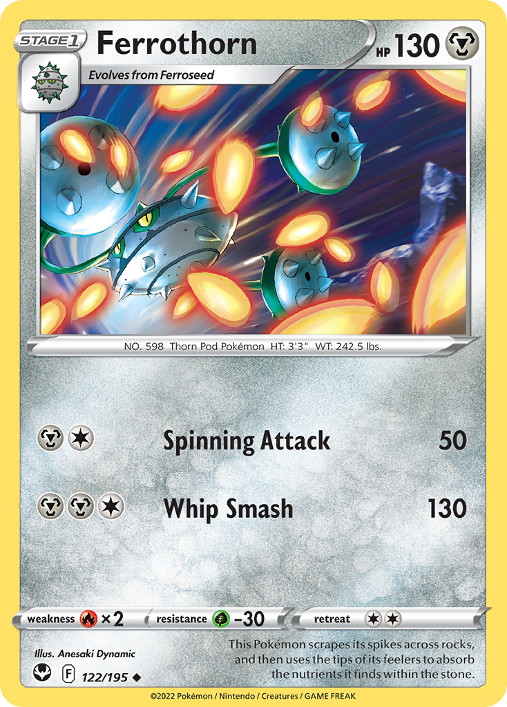 Ferrothorn – Silver Tempest 122/195 Pokémon card