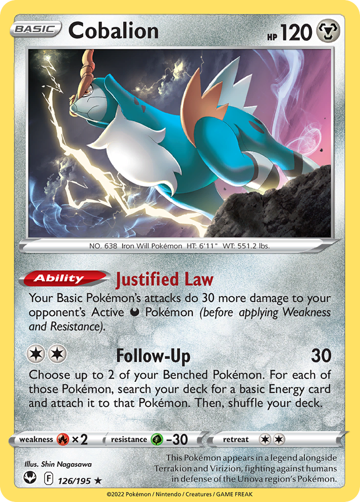 Cobalion – Silver Tempest 126/195 Pokémon card