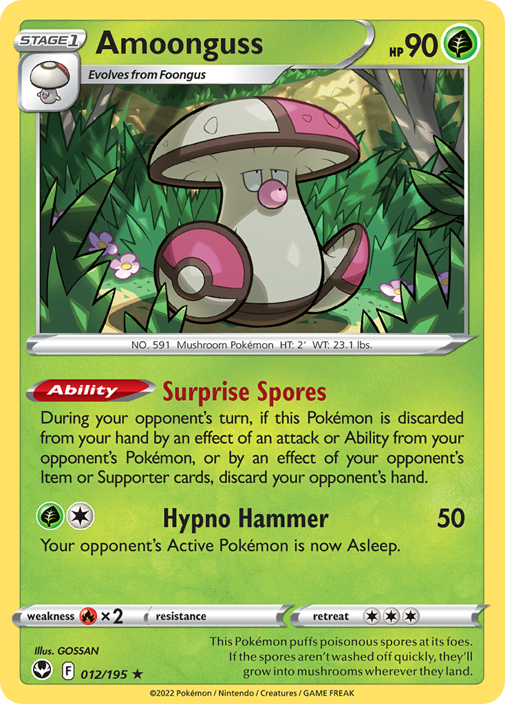Amoonguss – Silver Tempest 012/195 Pokémon card