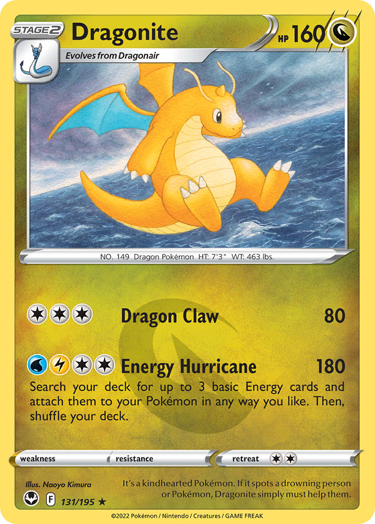 Dragonite – Silver Tempest 131/195 Pokémon card