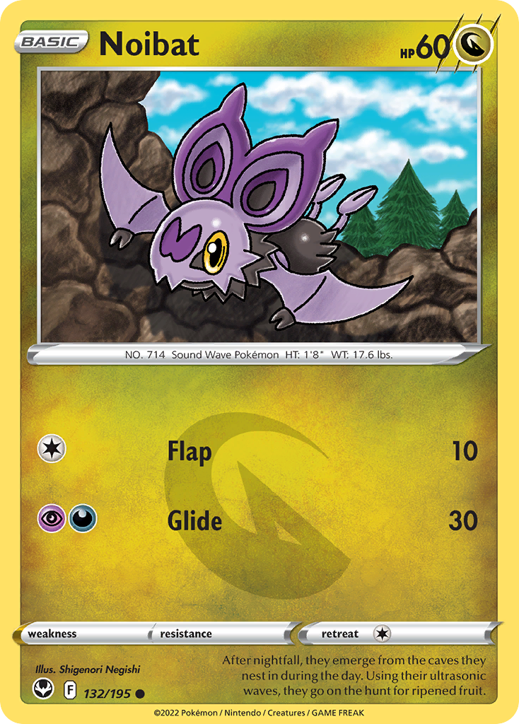 Noibat – Silver Tempest 132/195 Pokémon card