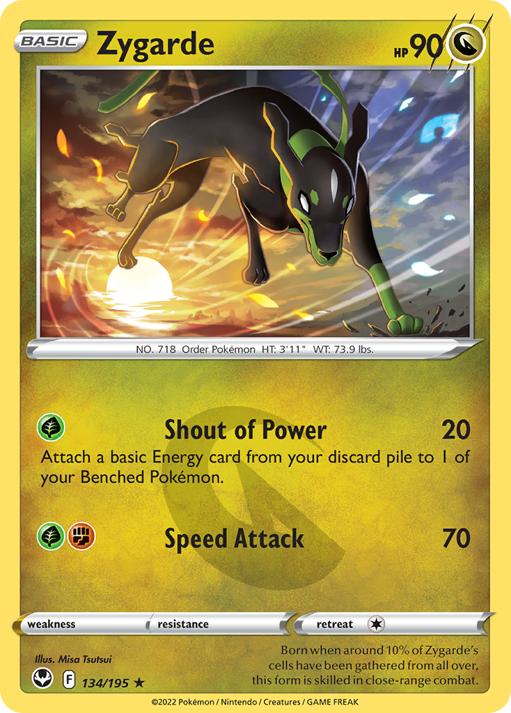 Zygarde – Silver Tempest 134/195 Pokémon card