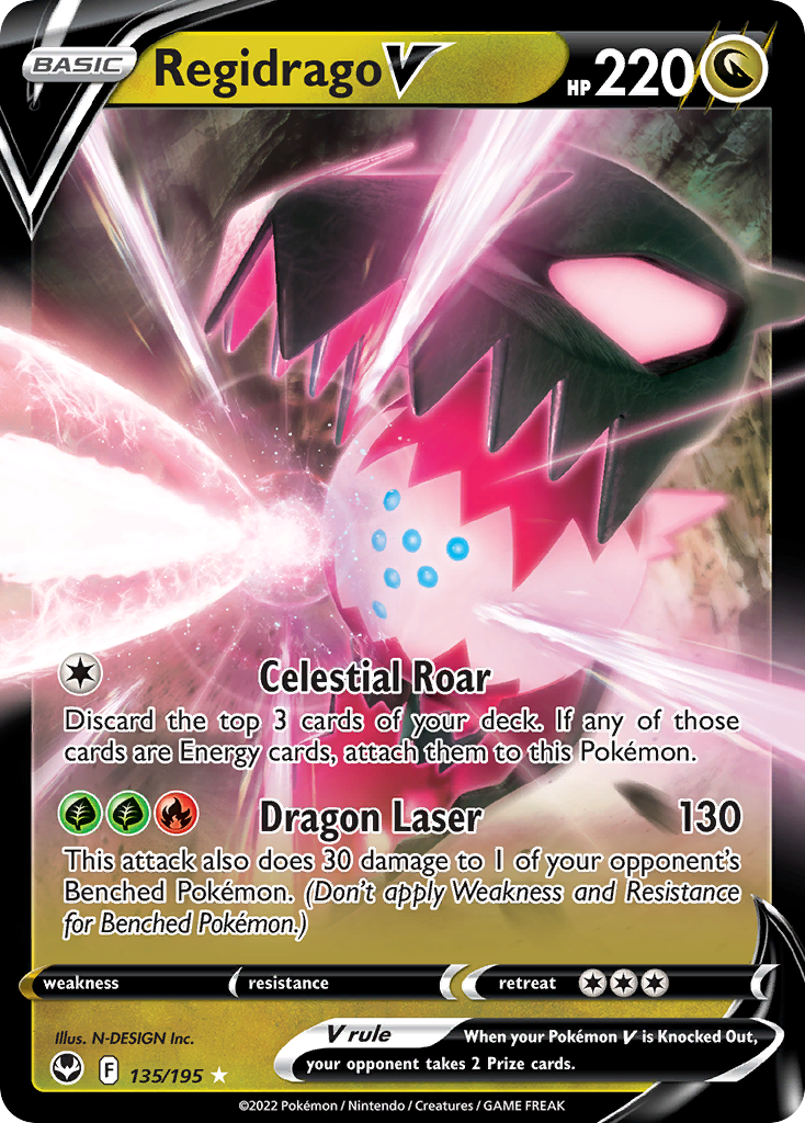 Regidrago V – Silver Tempest 135/195 Pokémon card