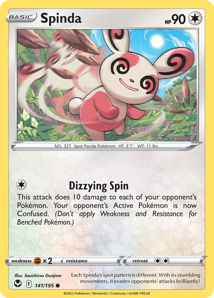 Spinda – Silver Tempest 141/195 Pokémon card