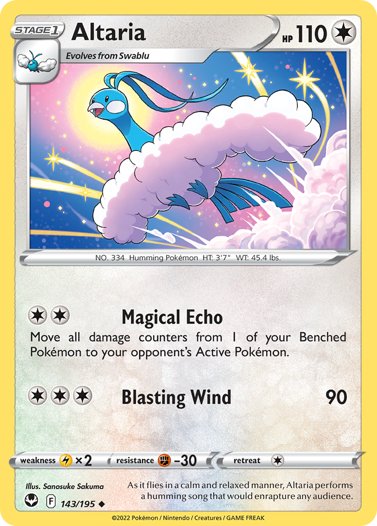 Altaria – Silver Tempest 143/195 Pokémon card