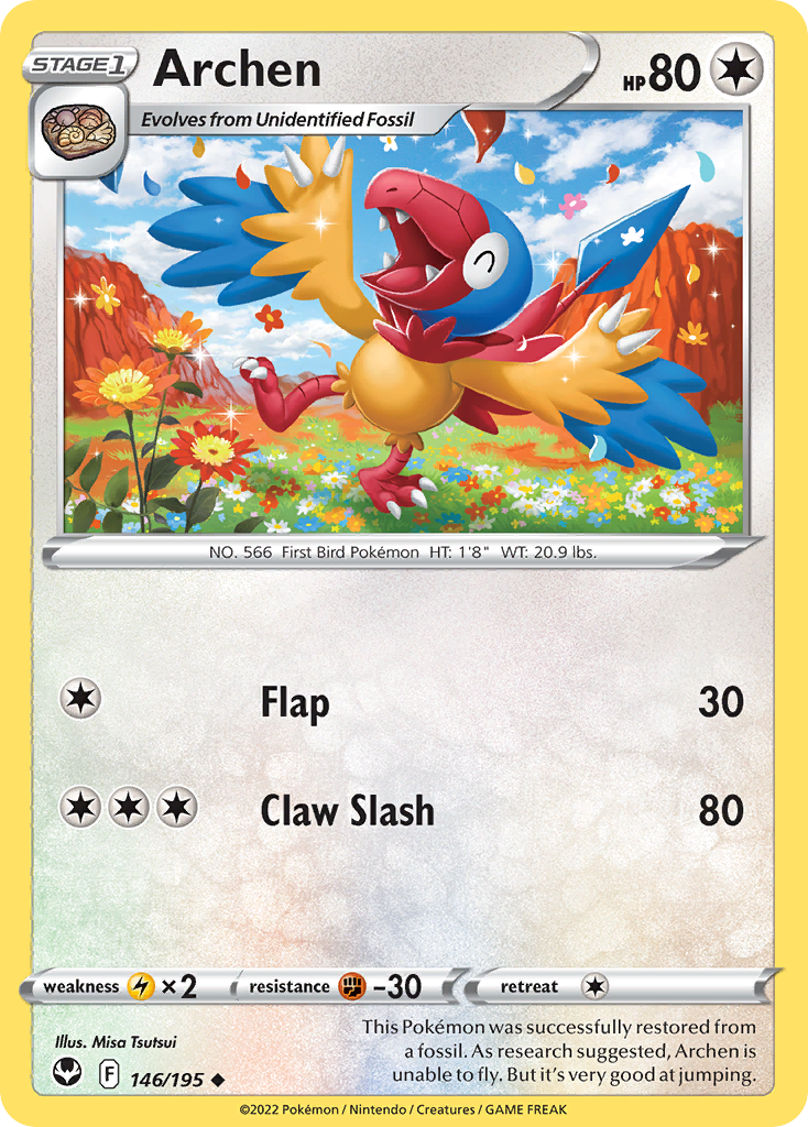 Archen – Silver Tempest 146/195 Pokémon card