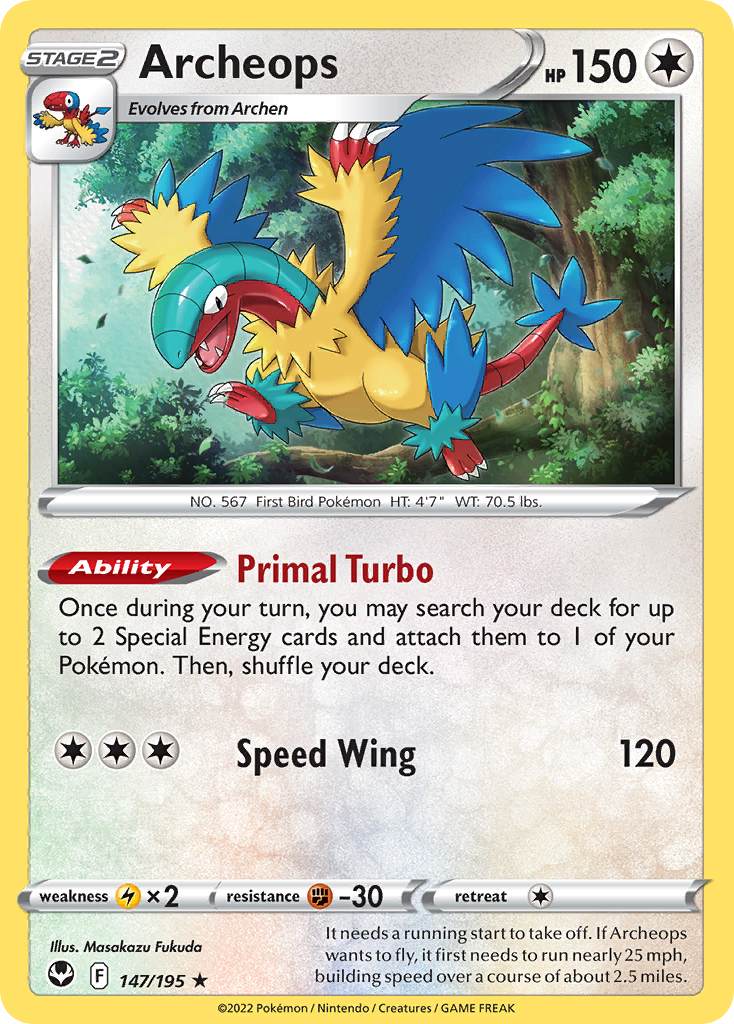 Archeops – Silver Tempest 147/195 Pokémon card