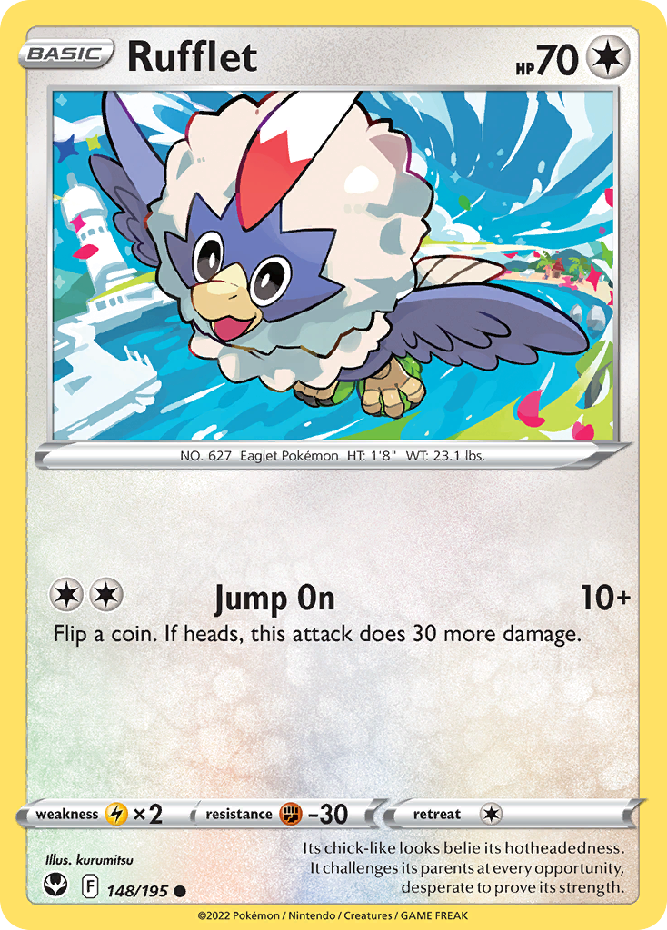 Rufflet – Silver Tempest 148/195 Pokémon card