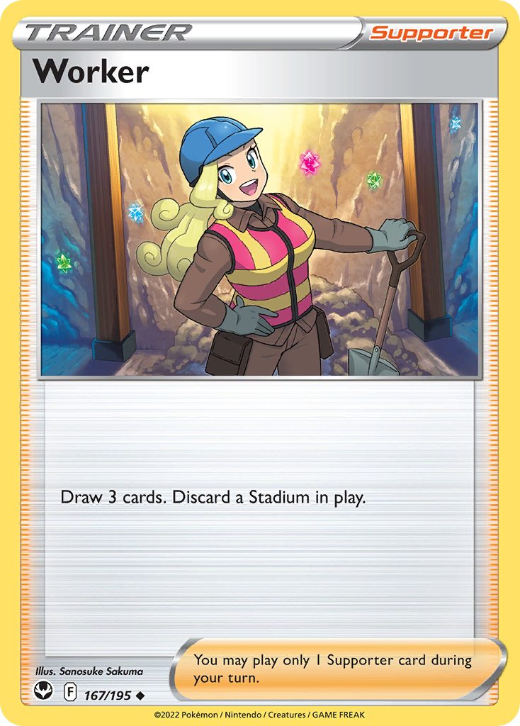 Worker – Silver Tempest 167/195 Pokémon card
