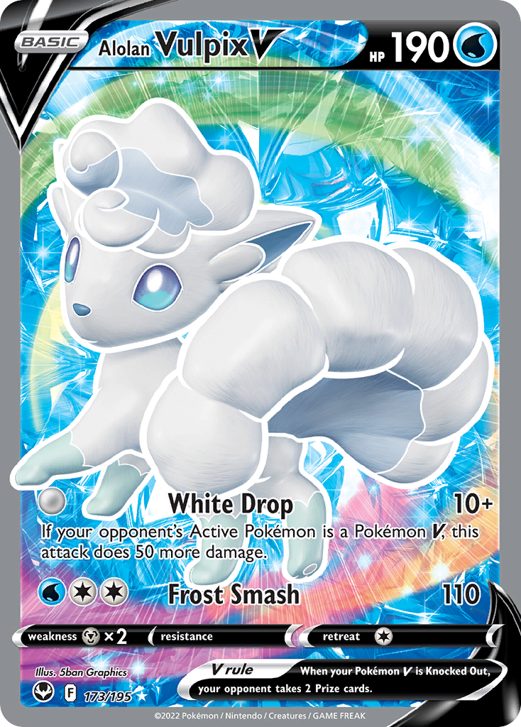 Alolan Vulpix V – Silver Tempest 173/195 Pokémon card