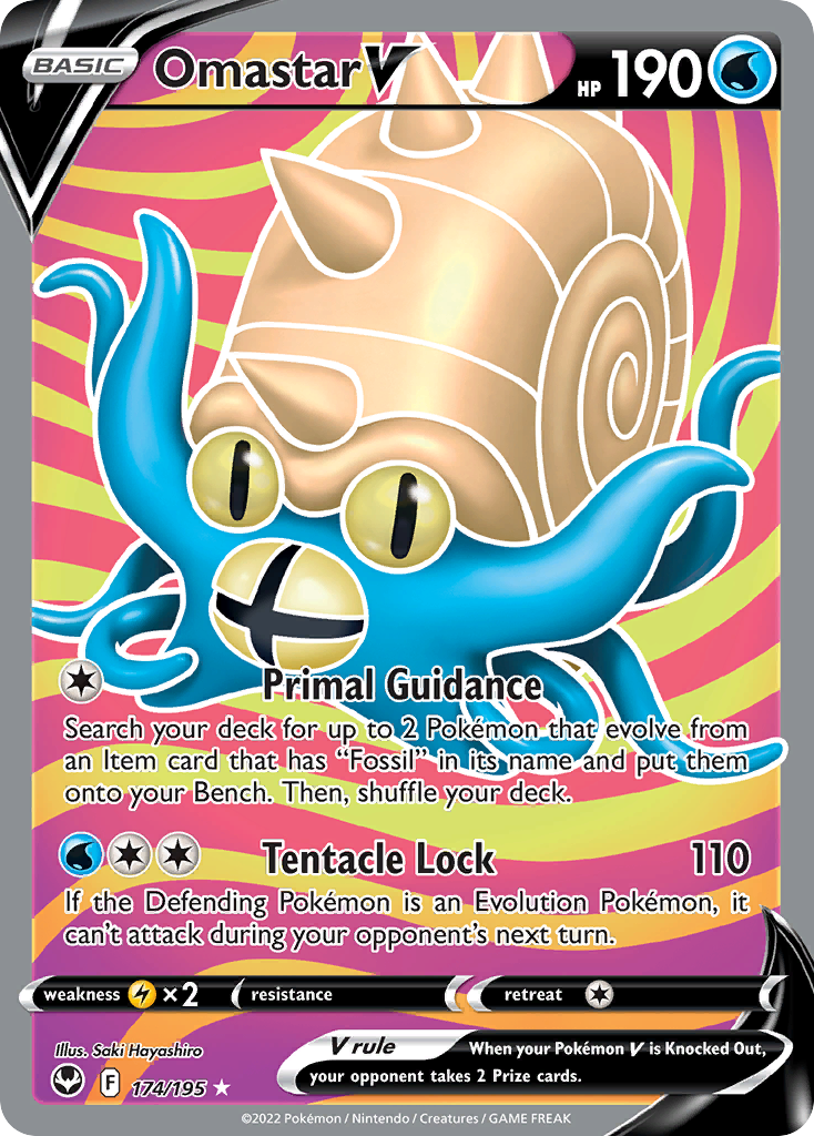 Omastar V – Silver Tempest 174/195 Pokémon card