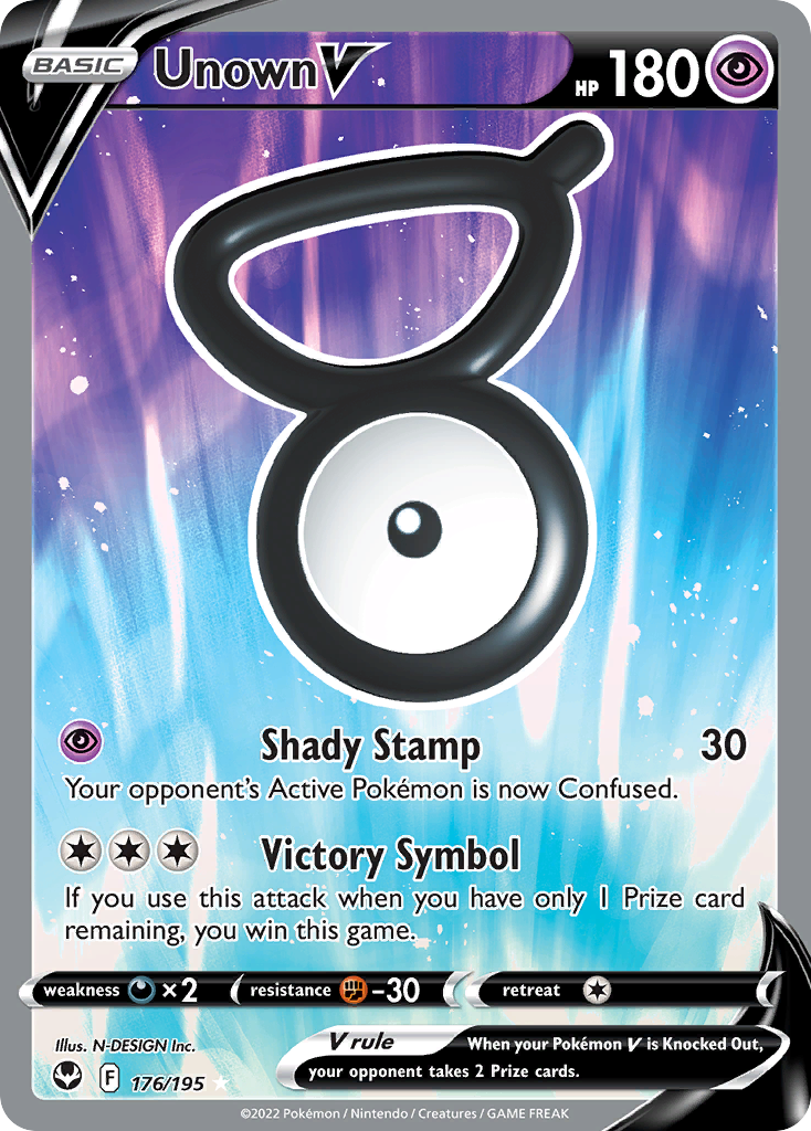 Unown V – Silver Tempest 176/195 Pokémon card