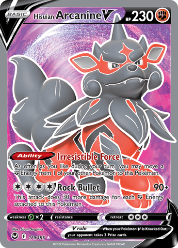 Hisuian Arcanine V - Silver Tempest 179