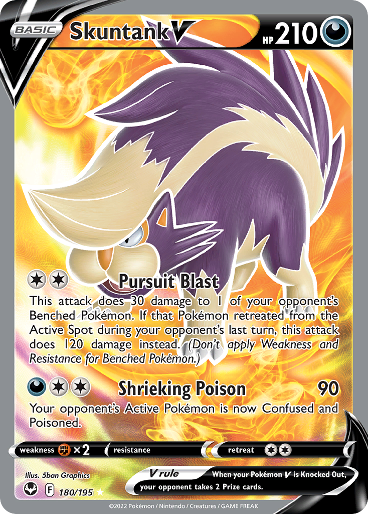 Skuntank V – Silver Tempest 180/195 Pokémon card