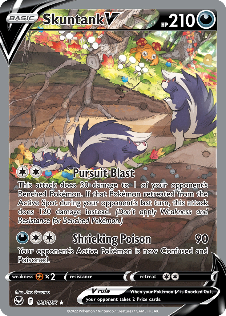 Skuntank V – Silver Tempest 181/195 Pokémon card