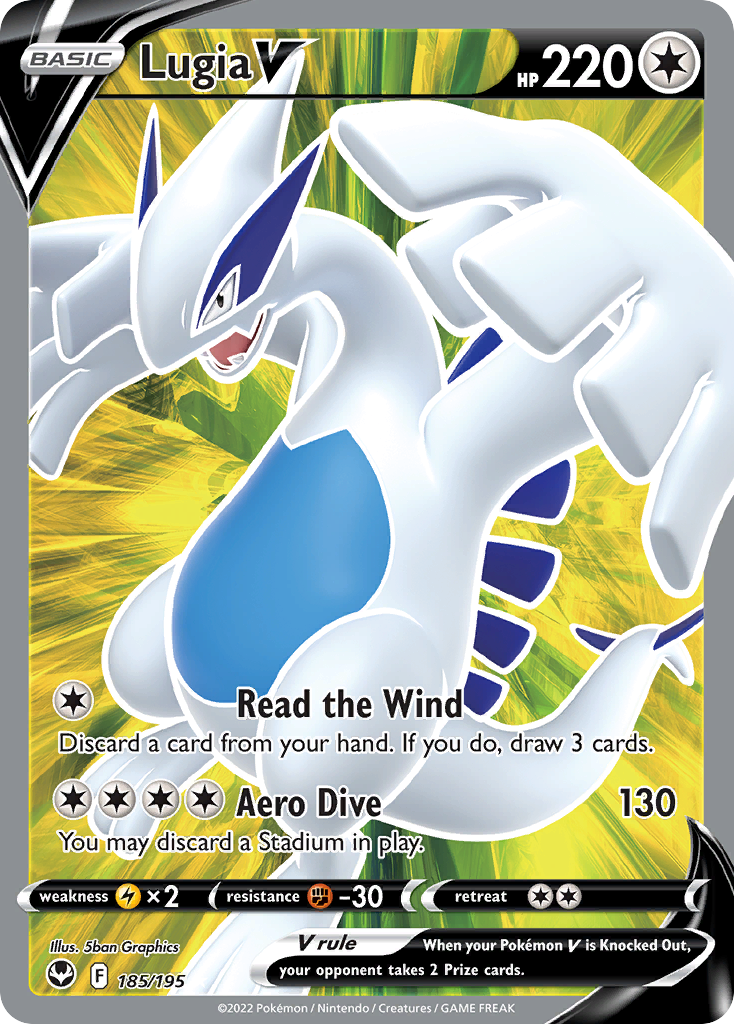 Lugia V – Silver Tempest 185/195 Pokémon card