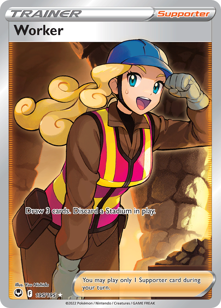 Worker – Silver Tempest 195/195 Pokémon card