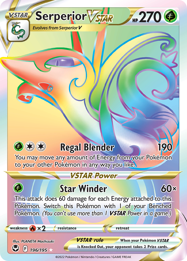 Serperior VSTAR – Silver Tempest 196/195 Pokémon card