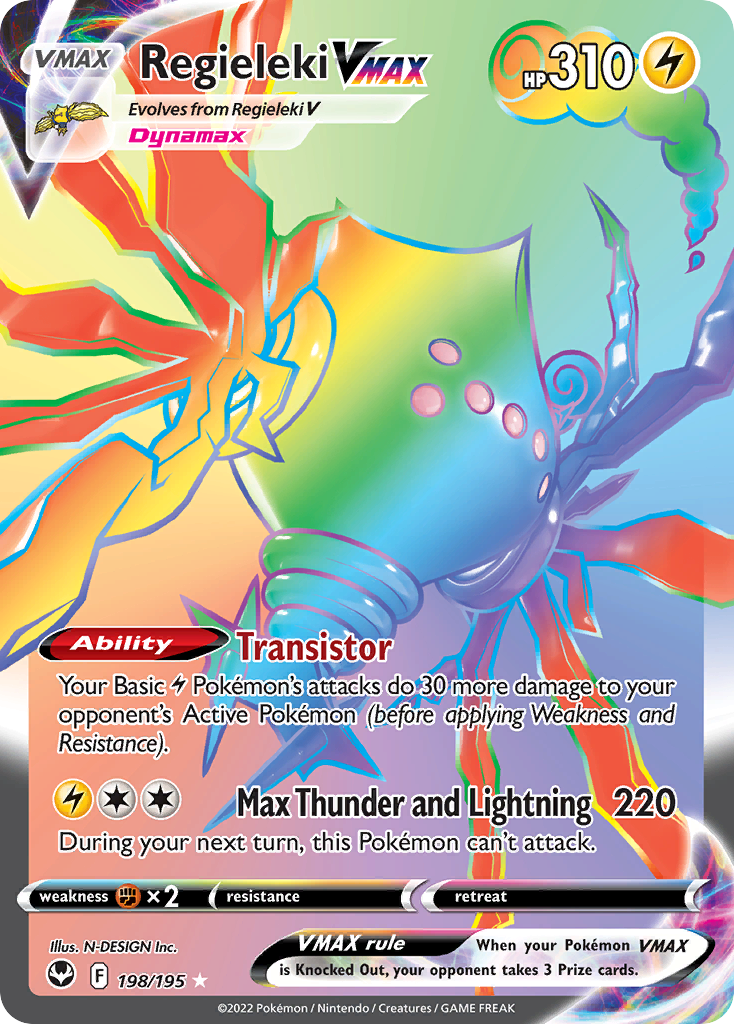 Regieleki VMAX – Silver Tempest 198/195 Pokémon card