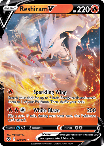 Reshiram V - Silver Tempest 24