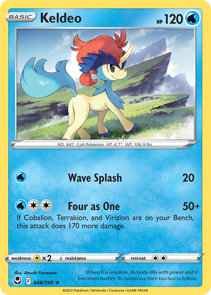 Keldeo – Silver Tempest 046/195 Pokémon card