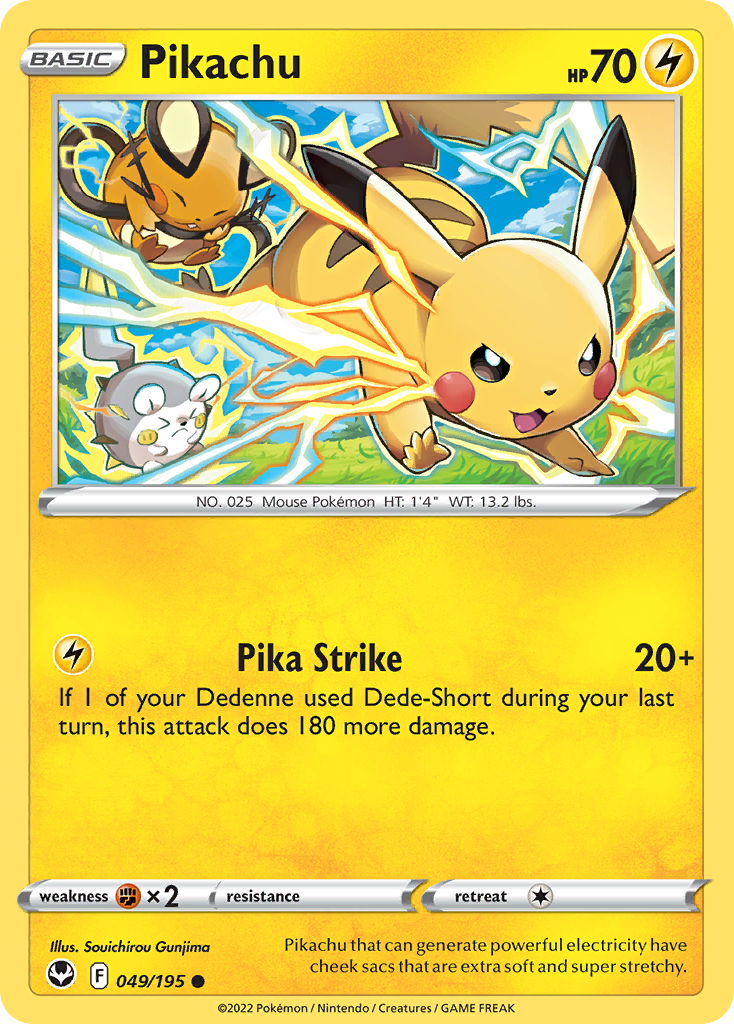 Pikachu – Silver Tempest 049/195 Pokémon card