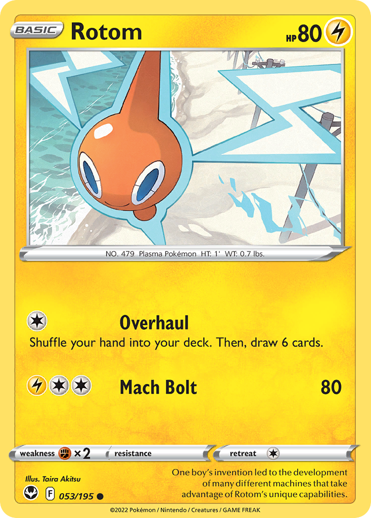 Rotom – Silver Tempest 053/195 Pokémon card